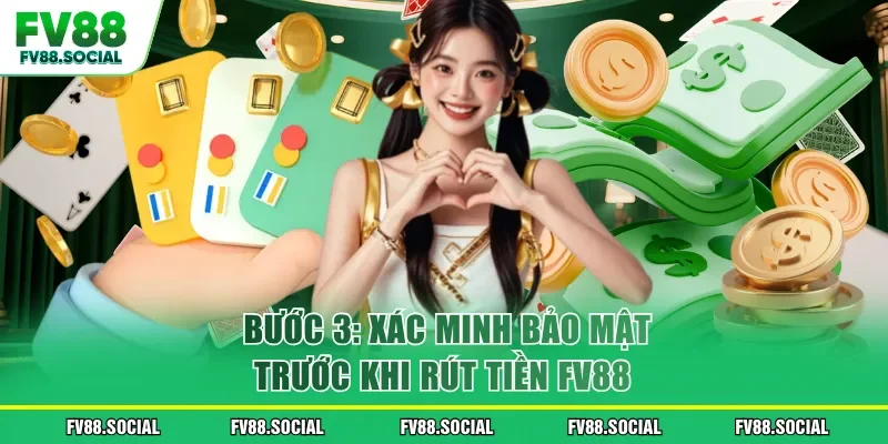 Bước 3: Xác minh bảo mật trước khi rút tiền FV88 