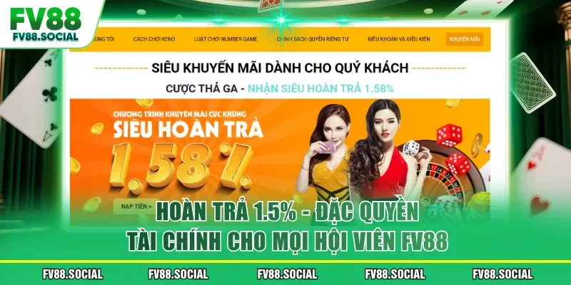 Hoàn Trả 1.5% - Đặc Quyền Tài Chính Cho Mọi Hội Viên FV88