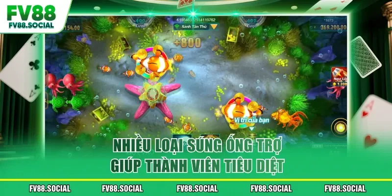Nhiều loại súng ống trợ giúp thành viên tiêu diệt