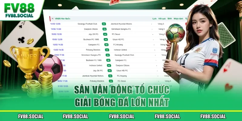 Sân vận động tổ chức giải bóng đá lớn nhất